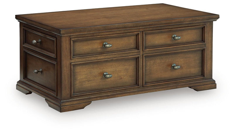 Channley Brown Lift-Top Coffee Table - T649-20