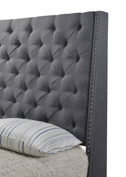 Chantilly Gray Upholstered King Bed - Gate FurnitureKing Bed