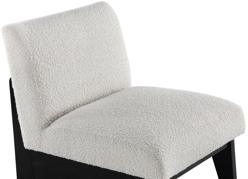 Chapman Boucle Fabric Upholstered Accent Chair in Black - 460Black