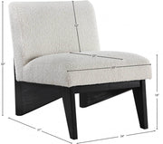 Chapman Boucle Fabric Upholstered Accent Chair in Black - 460Black