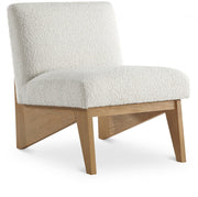 Chapman Boucle Fabric Upholstered Accent Chair in Cream - 460Natural