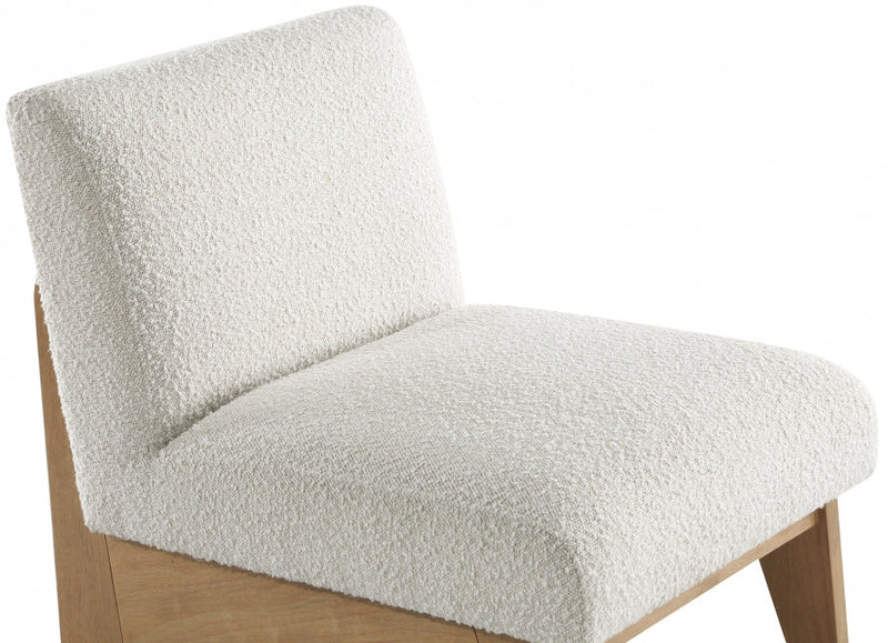 Chapman Boucle Fabric Upholstered Accent Chair in Cream - 460Natural