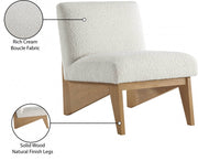 Chapman Boucle Fabric Upholstered Accent Chair in Cream - 460Natural