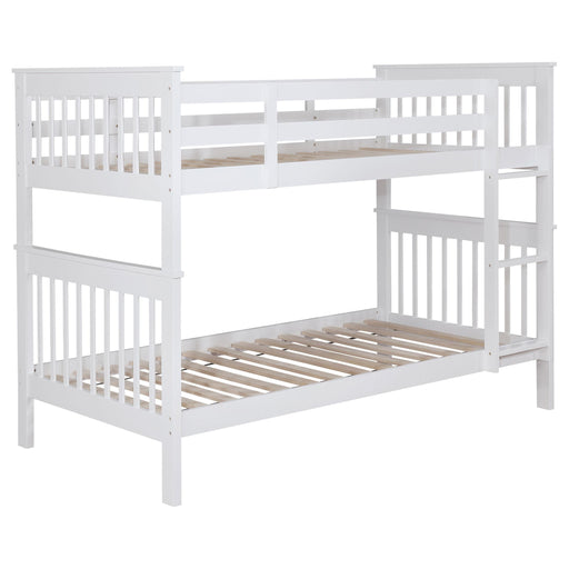 Chapman Wood Twin Over Twin Bunk Bed White - 460244N