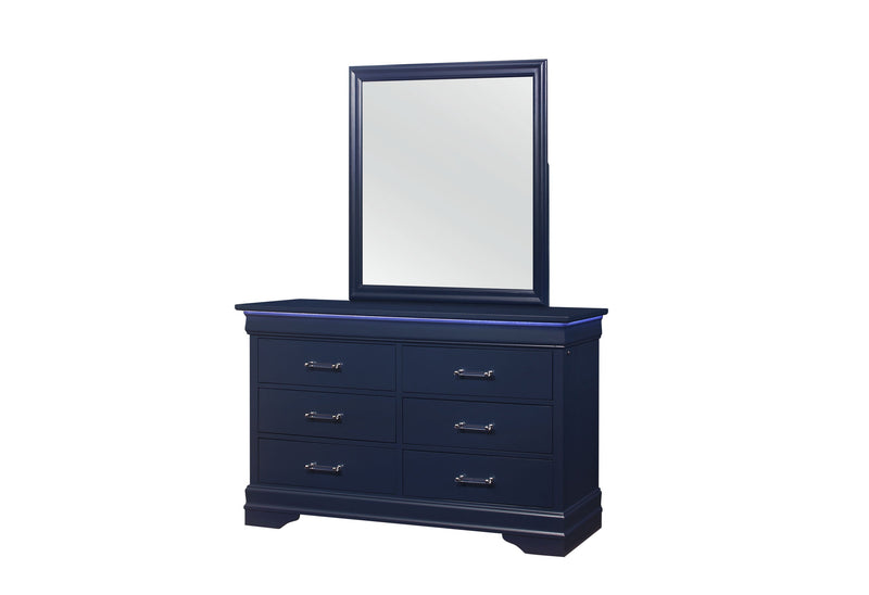 Charlie Blue Mirror - CHARLIE-BLUE-MR - Gate Furniture