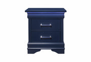 Charlie Blue Twin Bed, Dresser, Mirror, & Nightstand - CHARLIE-BLUE-TB+DR+MR+NS