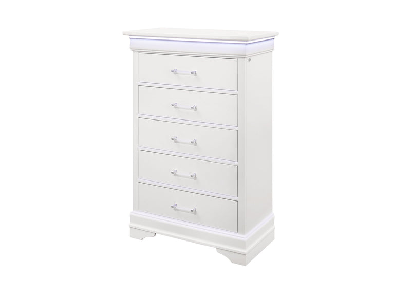Charlie White Chest With Led - Gate FurnitureChest