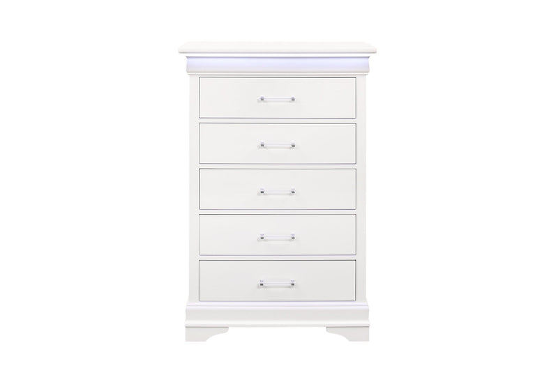 Charlie White Chest With Led - Gate FurnitureChest