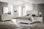 Charlie White King Panel Bed - Gate FurnitureKing Bed