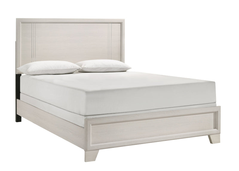 Charlie White King Panel Bed - Gate FurnitureKing Bed