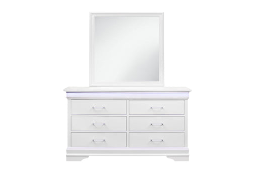 Charlie White Mirror - CHARLIE-WHITE-MR - Gate Furniture