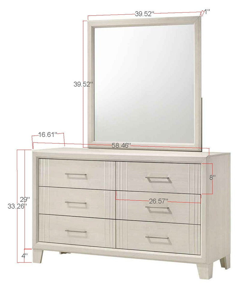 Charlie White Panel Bedroom Set - Gate FurnitureBedroom Set