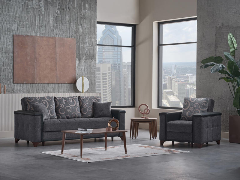 Charlotte Sleeper (Beatto Anthracite) Living Room Set - Gate FurnitureLiving Room Set