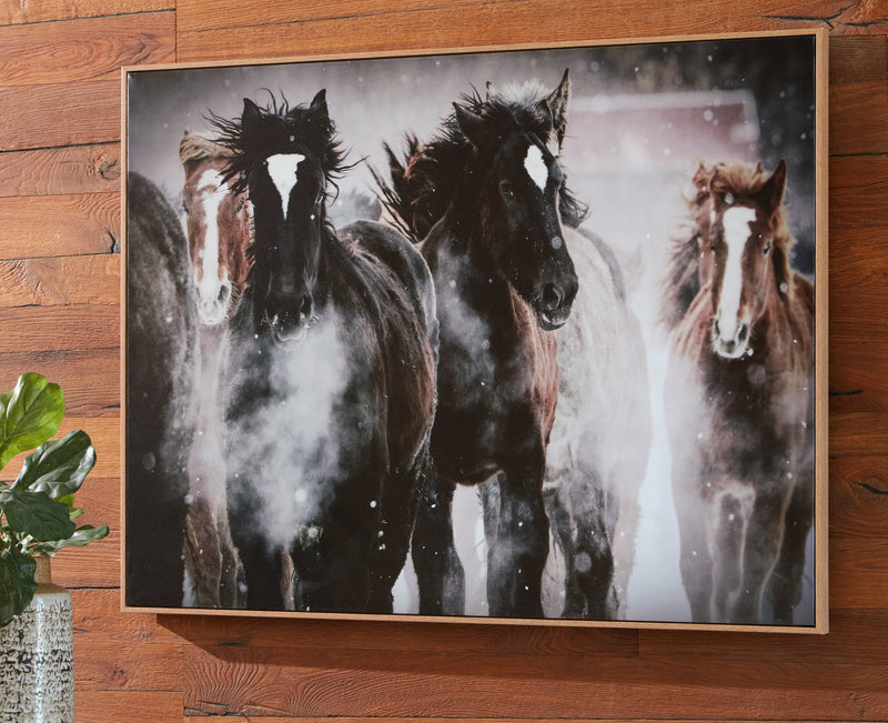 Chaseburn Brown/Black/White Wall Art - A8000380