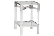 Chaseton Clear/Silver Finish Accent Table - Gate FurnitureTable