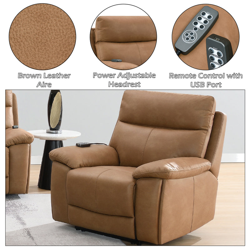 Chavis Power Motion Recliner w/USB & Power Headrest - LV05872