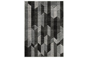 Chayse Black/Gray 5' x 6'7" Rug - Gate FurnitureRugs