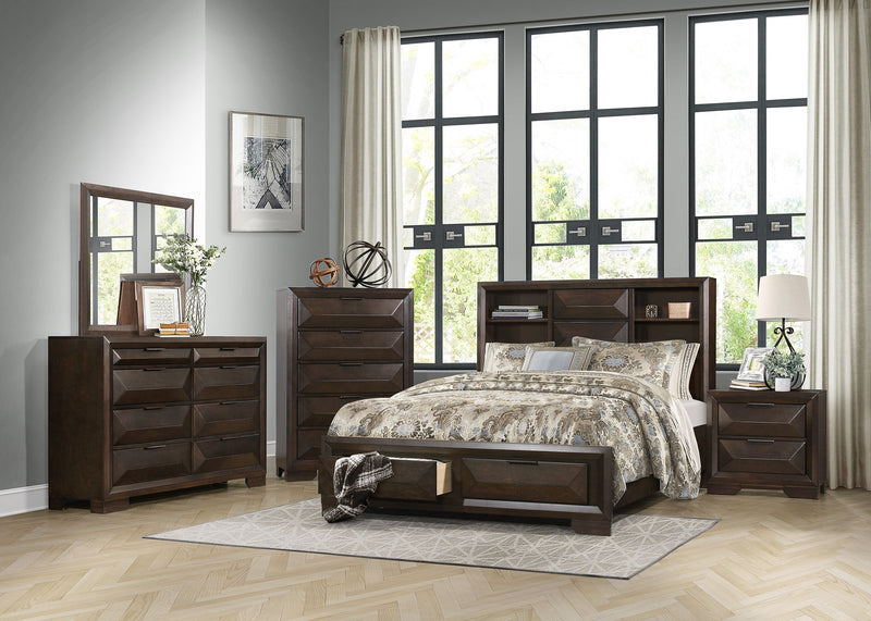 Chesky Bookcase Storage Platform Bedroom Set - Gate FurnitureBedroom Set
