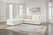 Chessington 2-Piece Sectional with Ottoman in Ivory - PKG018570