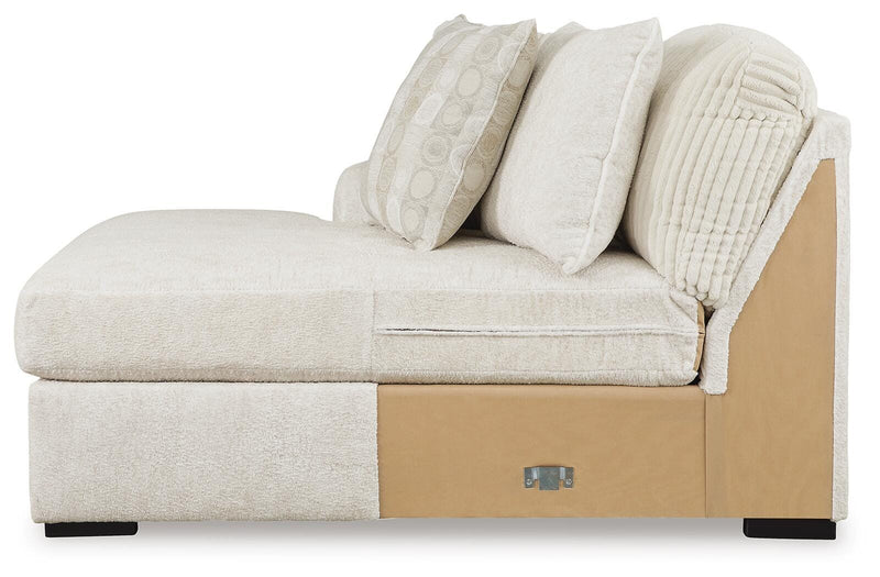 Chessington 2-Piece Sectional with Ottoman in Ivory - PKG018570