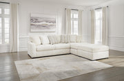 Chessington 2-Piece Sectional with Ottoman in Ivory - PKG018571