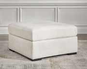 Chessington 2-Piece Sectional with Ottoman in Ivory - PKG018571