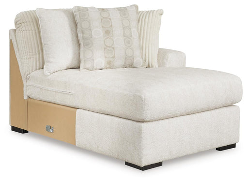 Chessington Ivory 4-Piece Sectional and Oversized Accent Ottoman - 61904U1