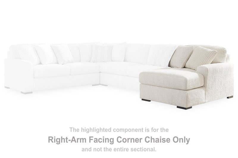 Chessington Ivory Right-Arm Facing Corner Chaise - 6190417