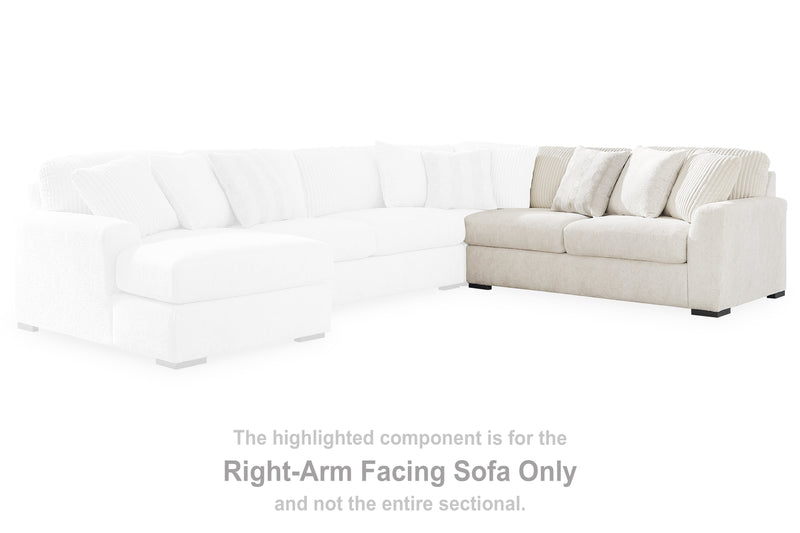 Chessington Ivory Right-Arm Facing Sofa - 6190467
