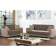 Chestnut 61 in. Convertible Sleeper Loveseat in Brown with Storage - Gate FurnitureLoveseat