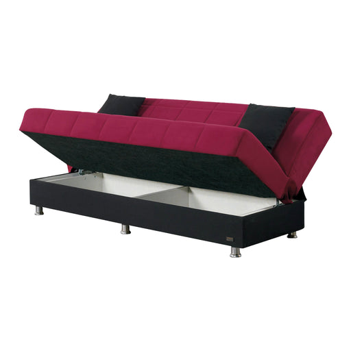 Chicago 75 in. Convertible Sleeper Sofa in Red with Storage - Gate FurnitureSleeper Sofa