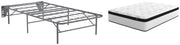 Chime 12 Inch Hybrid 12 Inch Hybrid Mattress with Foundation in White - PKG008805