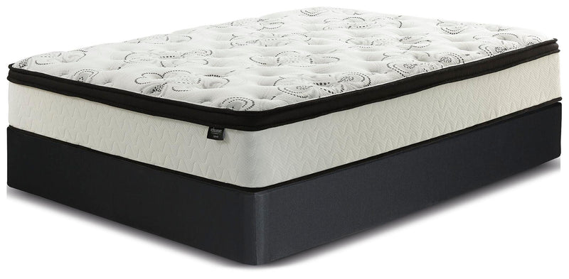 Chime 12 Inch Hybrid White California King Mattress and Foundation Set - M697M1