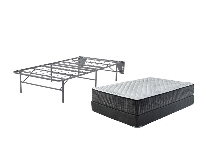 Chime 8 Inch Memory Foam Mattress with Foundation in White - PKG010299