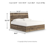 Chirason Brown King Panel Bed with Storage - PCB3367B14