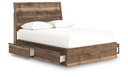 Chirason Brown Queen Panel Bed with Storage - PCB3367B4