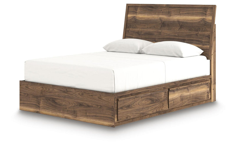 Chirason Brown Queen Panel Bed with Storage - PCB3367B4