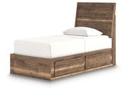 Chirason Twin Panel Bed with Storage, Dresser and Mirror - PCB3367B30