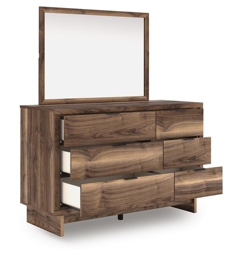 Chirason Twin Panel Bed with Storage, Dresser and Mirror - PCB3367B30