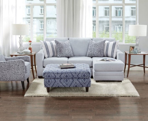 Chiswick Blue Ottoman - SM8206-OT