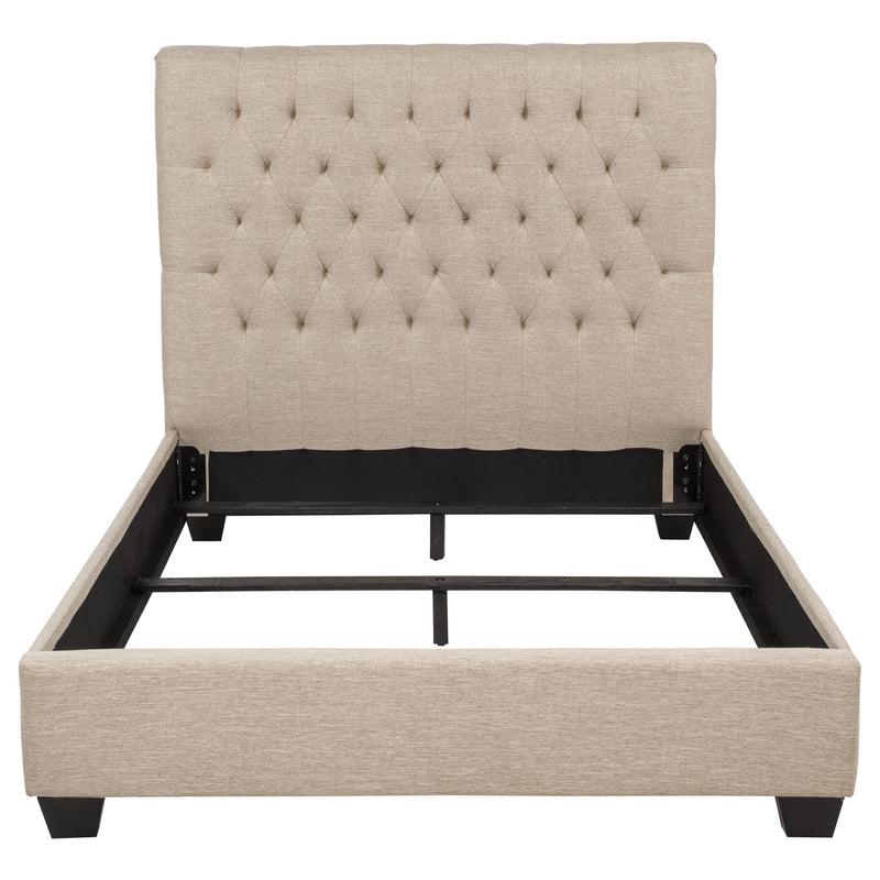 Chloe Upholstered Full Panel Bed Oatmeal - 300007F