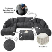 Chosen Sectional Sofa w/6 Pillows - LV02840
