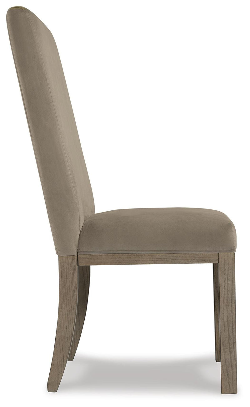 Chrestner Gray Dining Table and 6 Chairs - D983D5