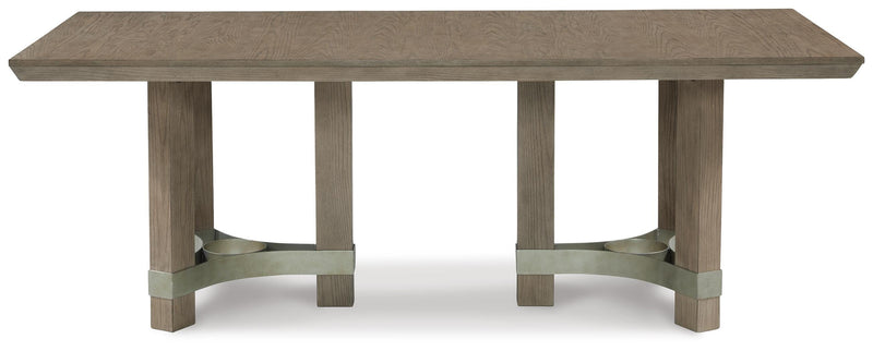 Chrestner Gray Dining Table and 6 Chairs - D983D5