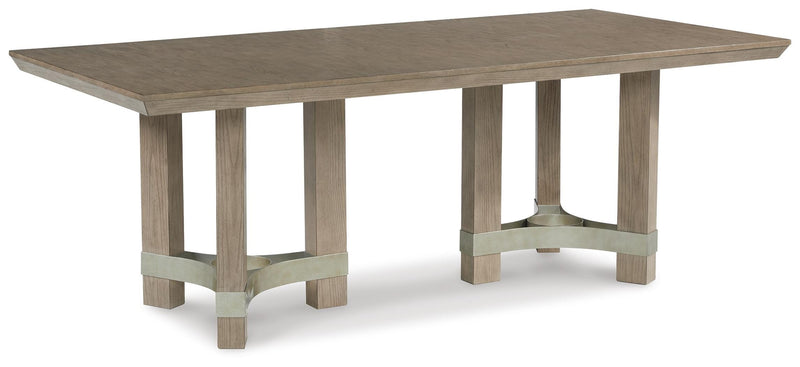 Chrestner Gray Dining Table and 6 Chairs - D983D5