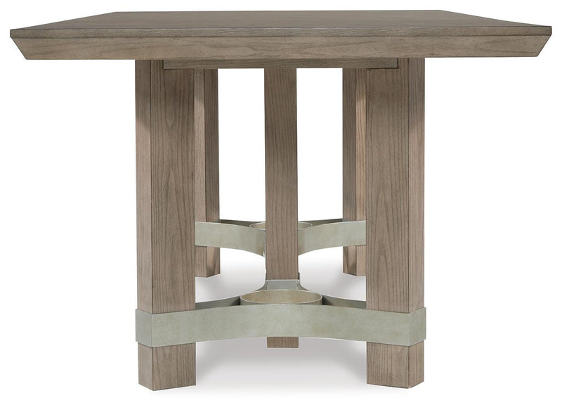 Chrestner Gray Dining Table and 6 Chairs - D983D5