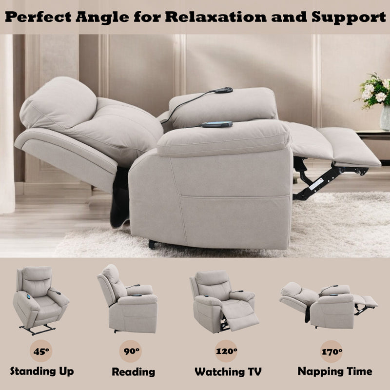 Chriki Power Recliner w/Lift & Heating & Massage - LV04272