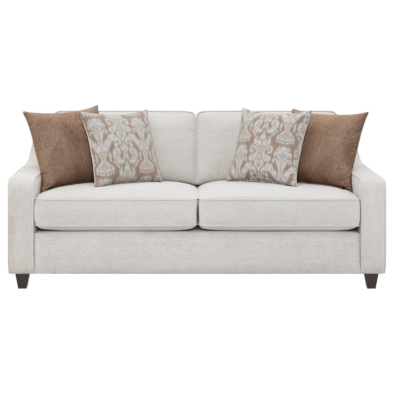 Christine 3-piece Upholstered Sloped Arm Sofa Set Beige - 552061-S3