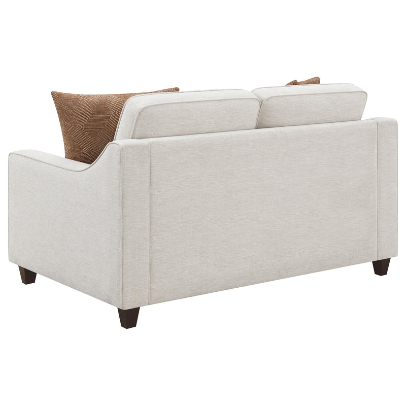 Christine 3-piece Upholstered Sloped Arm Sofa Set Beige - 552061-S3