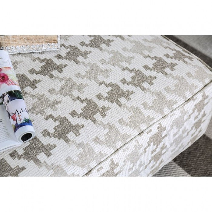 Christine Light Gray/Pattern Ottoman - SM8280-OT